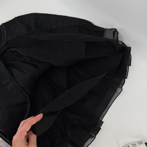 Mini Peace Girls Black Tulle Dress Long Sleeve Moon Embroidered Size 110 - Picture 3 of 4